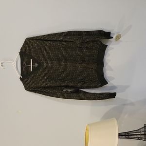 Large Men's Black,  Gold,  and Silver Sweater, NWT